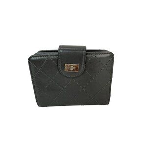 Chanel aged calfskin 2.55 Reissue Zip Gray Compact Wallet